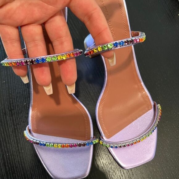 Amina Muaddi Gilda Crystal Sandal - Picture 2 of 4